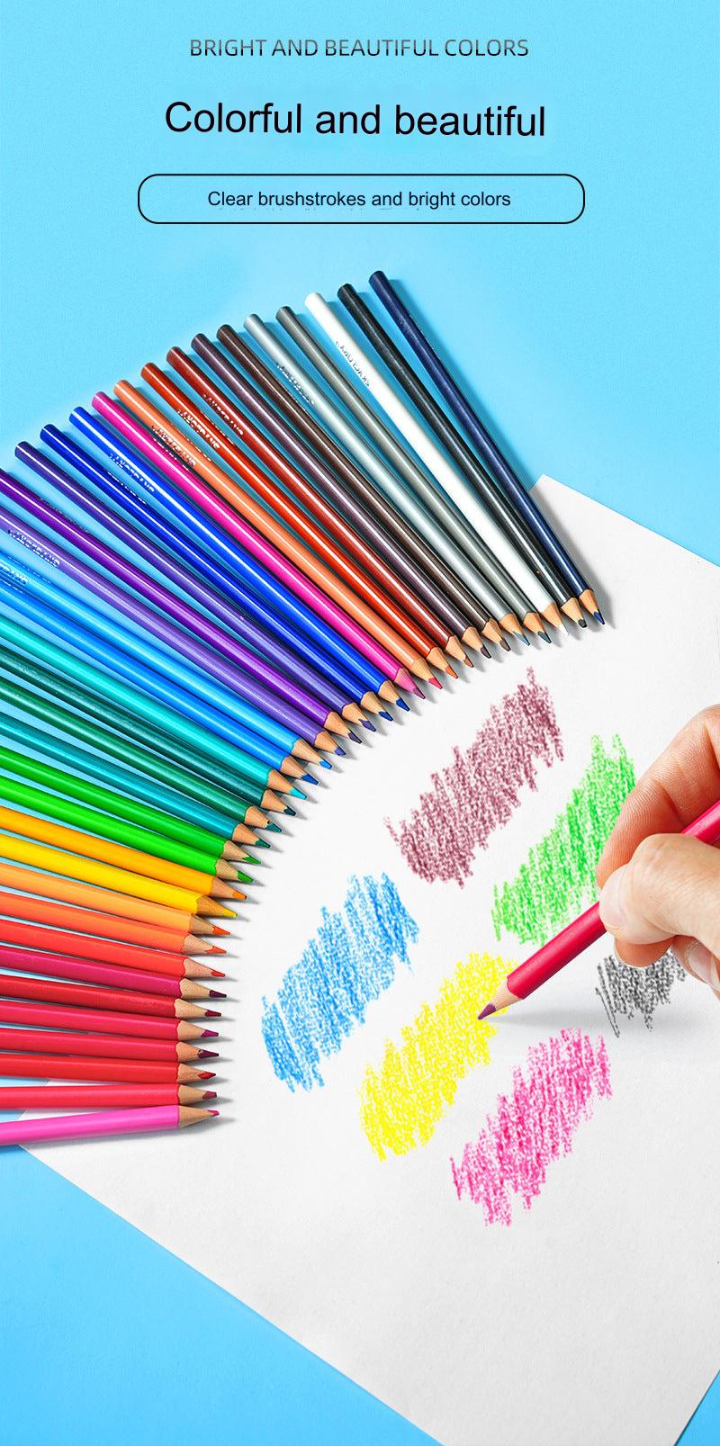 Vibrant 12-Color Oil-Based Colored Pencil Set - Perfect for Kids' Art Projects!