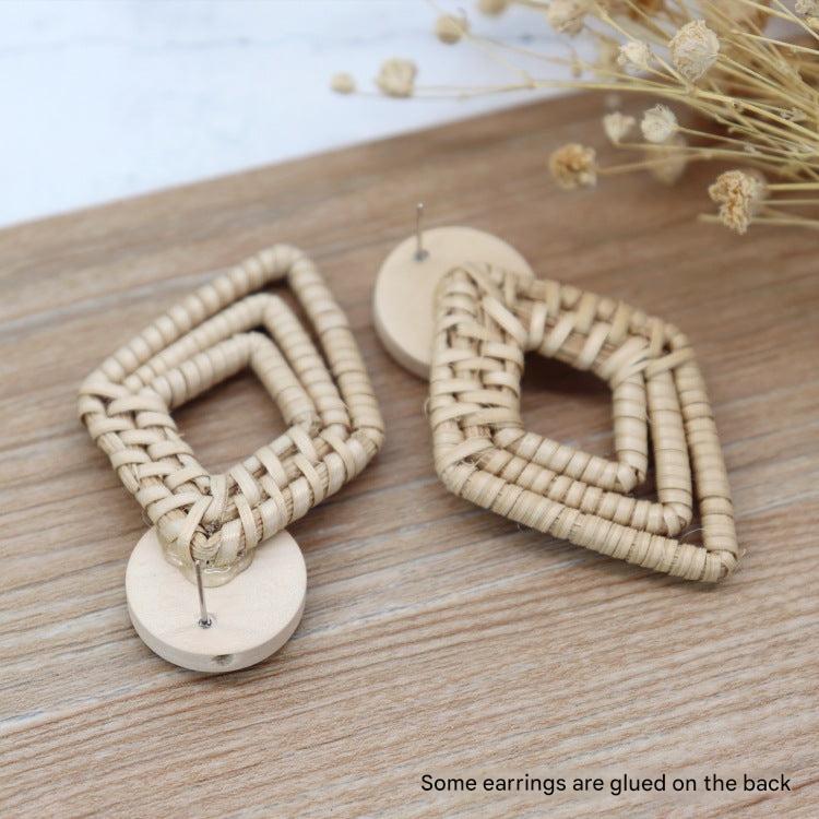 Handcrafted Rattan Earrings Image 1