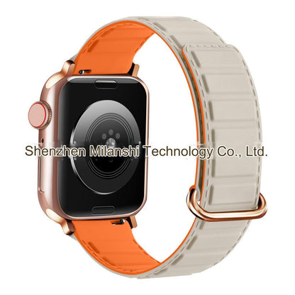 Premium Silicone Magnetic Apple Watch Band - Sporty & Durable Replacement Strap for All Models