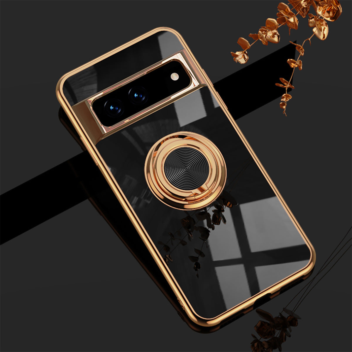 Luxury TPU Case for Google Pixel 7A & 6A with Ring Holder - Shockproof & Sleek Design