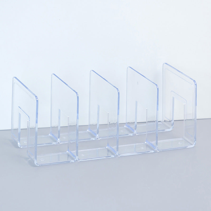 top view acrylic desk organizer with files