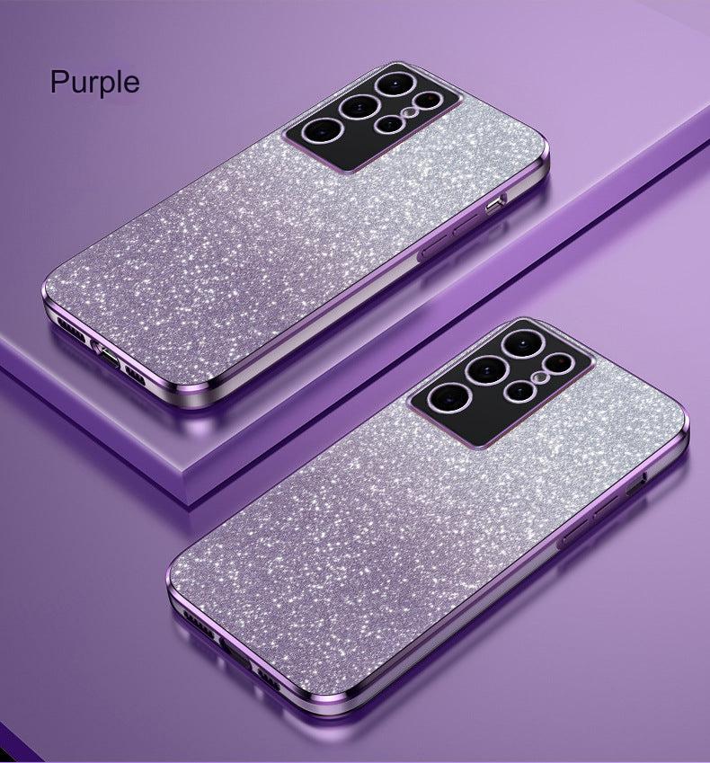 Stylish Samsung Galaxy Protective Case - TPU Electroplated Shockproof Cover for S24, S23, A Series - Available in Multiple Colors