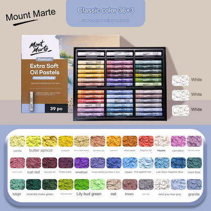 Montmartre 24-Color Ultra Soft Oil Pastels for Kids - Vibrant, Easy to Blend Art Crayons