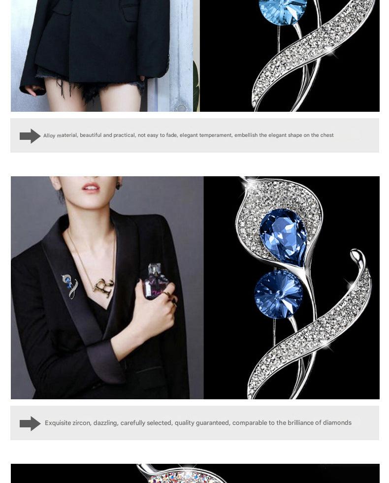 Stylish flower-shaped brooch for men and women