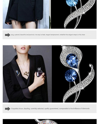 Stylish flower-shaped brooch for men and women
