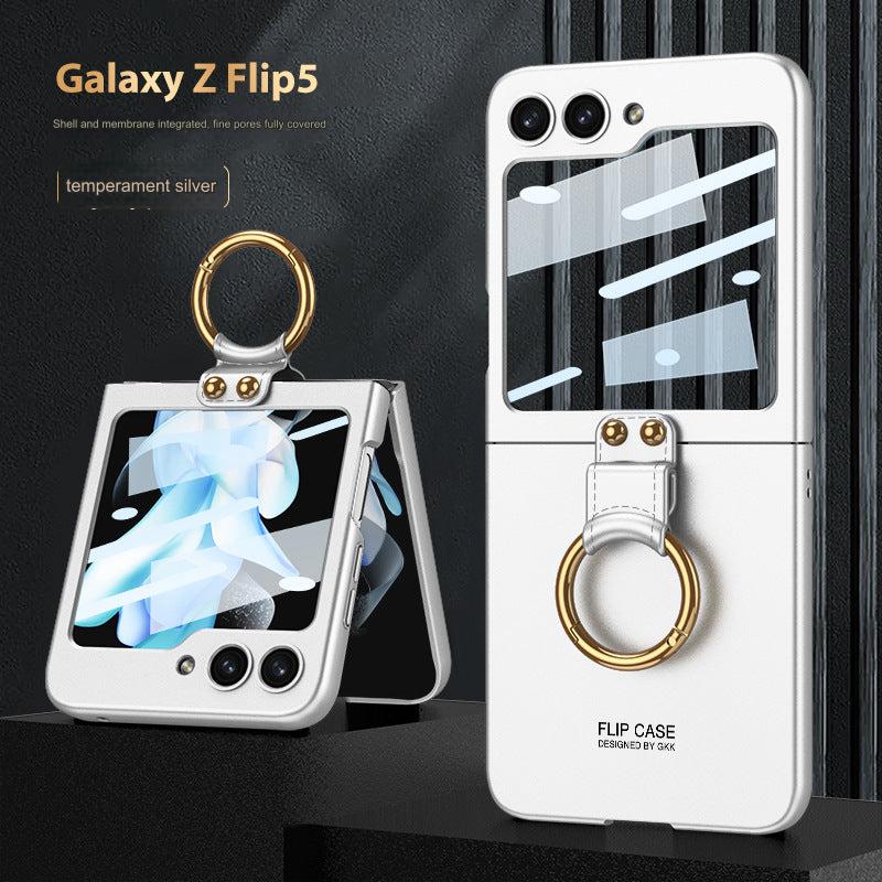 Ultra Slim Samsung Galaxy Z Flip 5 Full-Cover Case with Ring Stand - Stylish and Shockproof