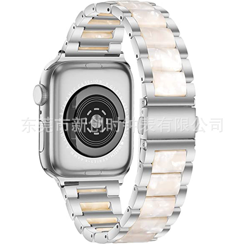 Luxurious Lightweight Metal Resin Band for Apple Watch 9/1SE - Versatile Styles Available