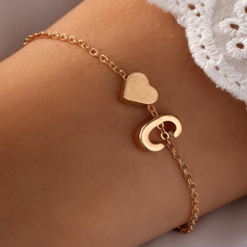 Stylish silver heart bracelet