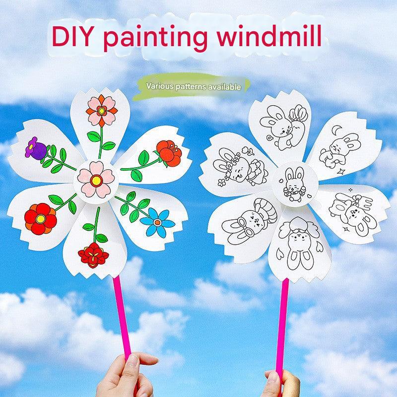 handmade windmill toy children