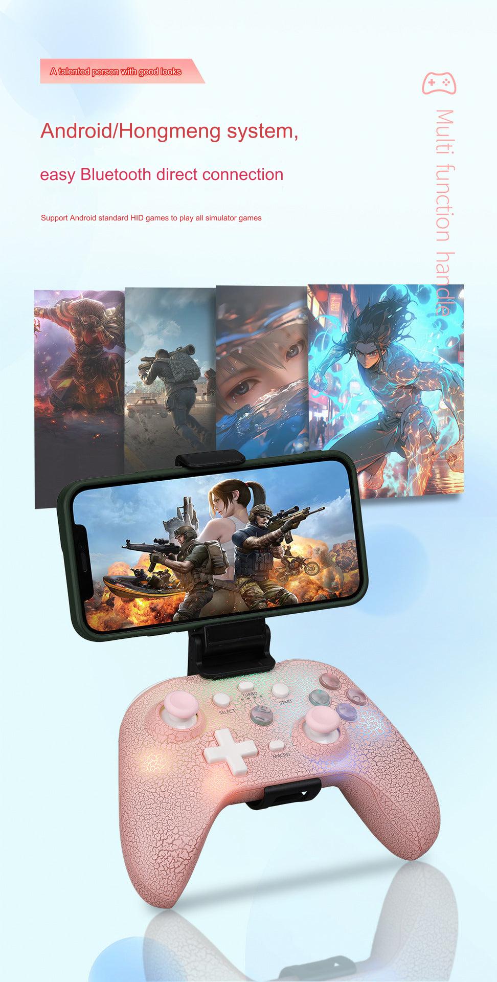 KXD NS21 RGB Wireless Gaming Controller for PC, iOS, Android, PS4, and Switch - Customizable Gaming Experience