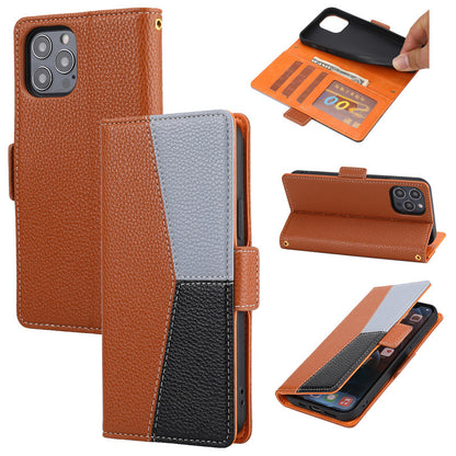 Premium PU Leather Flip Case for iPhone & Samsung | Stylish Multi-Color Wallet Cover with Card Slots