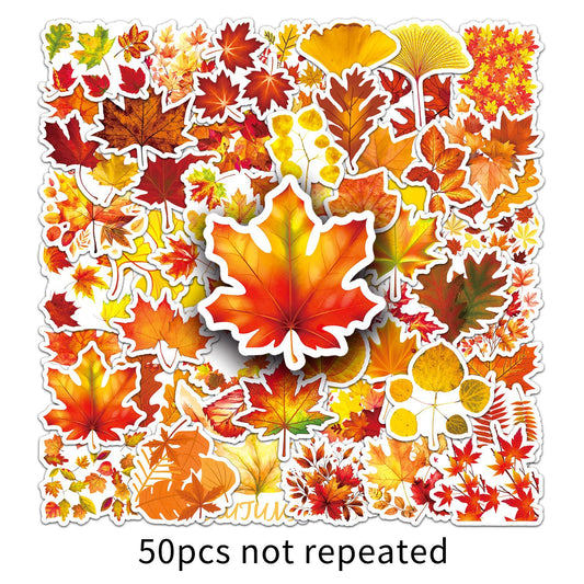 autumn leaves sticker