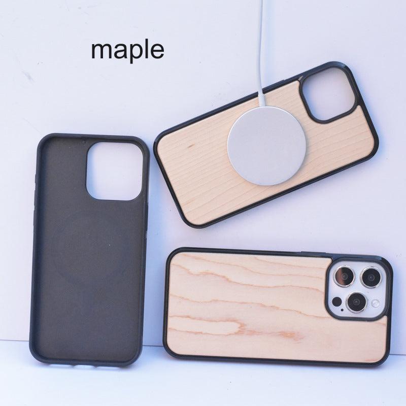 Eco-Friendly Bamboo Wood MagSafe Compatible iPhone Case for iPhone 15/14/13 Series