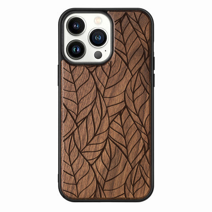 Custom Engraved Wooden Phone Case for iPhone 13 Pro & 15 Pro Max - Stylish & Durable Protection