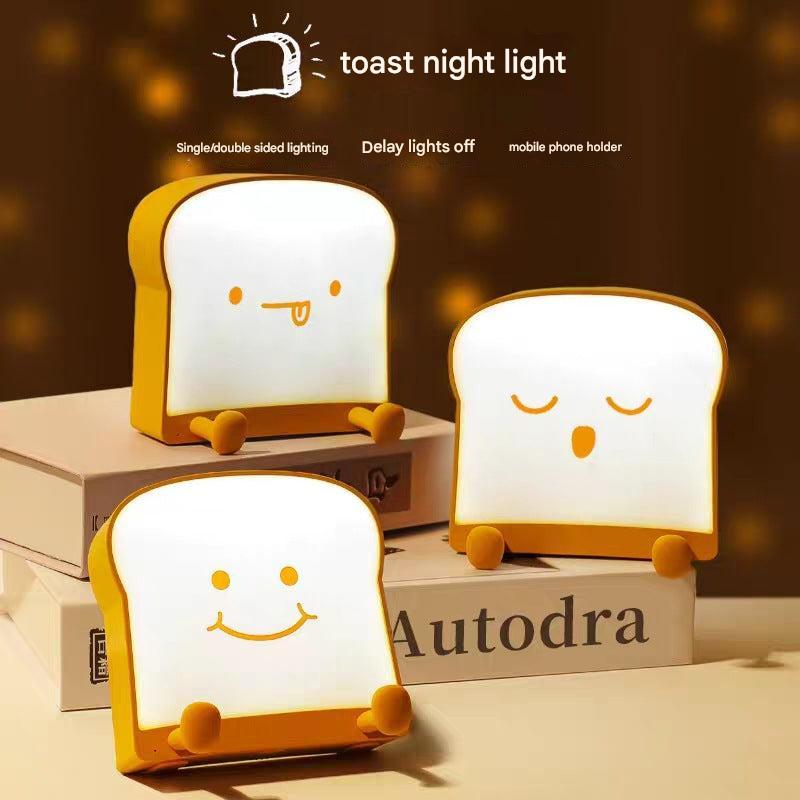 adorable toast night light front view