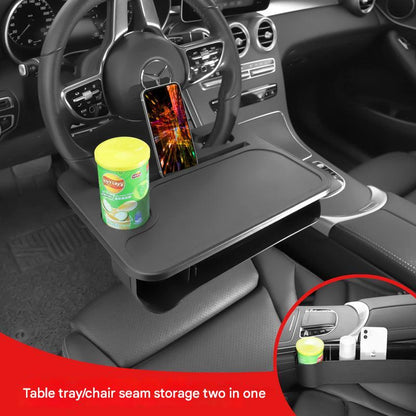 vehicle desk with phone holder