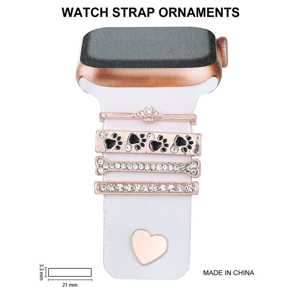 Stylish Rhinestone Silicone Strap for Apple Watch - Durable & Elegant Accessory