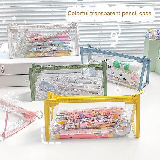 transparent colorful makeup bag white version