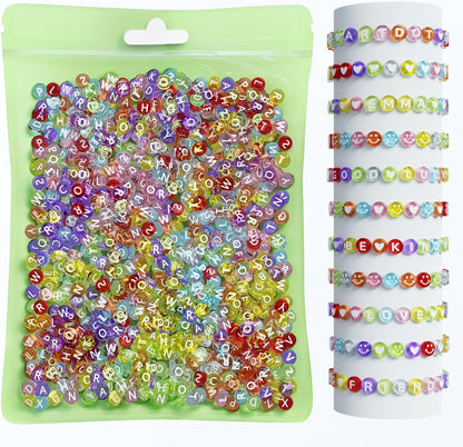 transparent multicolor acrylic beads