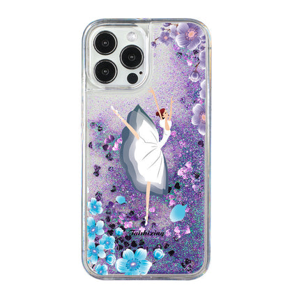 Cute Unicorn & Dolphin Liquid Glitter Phone Case for iPhone and Samsung - Shockproof TPU Protection