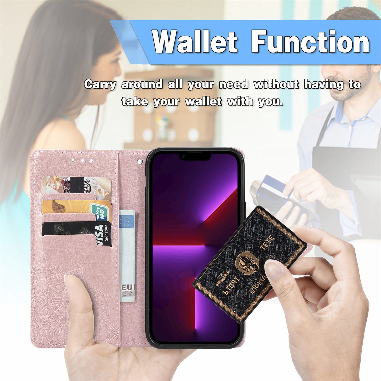 Premium Flip Case for iPhone & Samsung - Magnetic Stand, PU/TPU Material, Various Colors