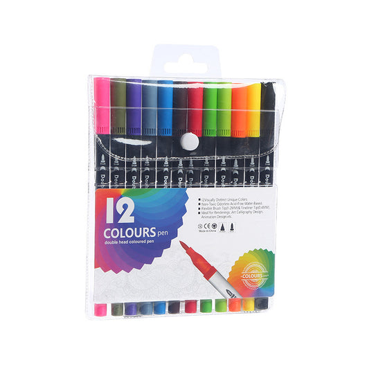 Washable Dual-Head Watercolor Markers Set for Kids - 12 to 120 Colors