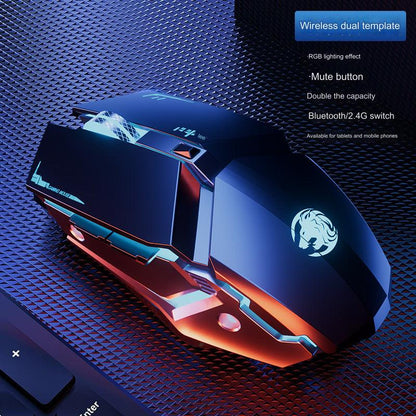 EWEADN G305 Wireless Gaming Mouse - Silent & Rechargeable Bluetooth Dual Mode - Ergonomic Design, 3200 DPI, 6 Buttons