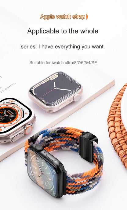 Stylish Nylon Woven Magnetic Apple Watch Band - Compatible with All Series