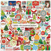 YYJQ100-0049 (100 Christmas stickers)