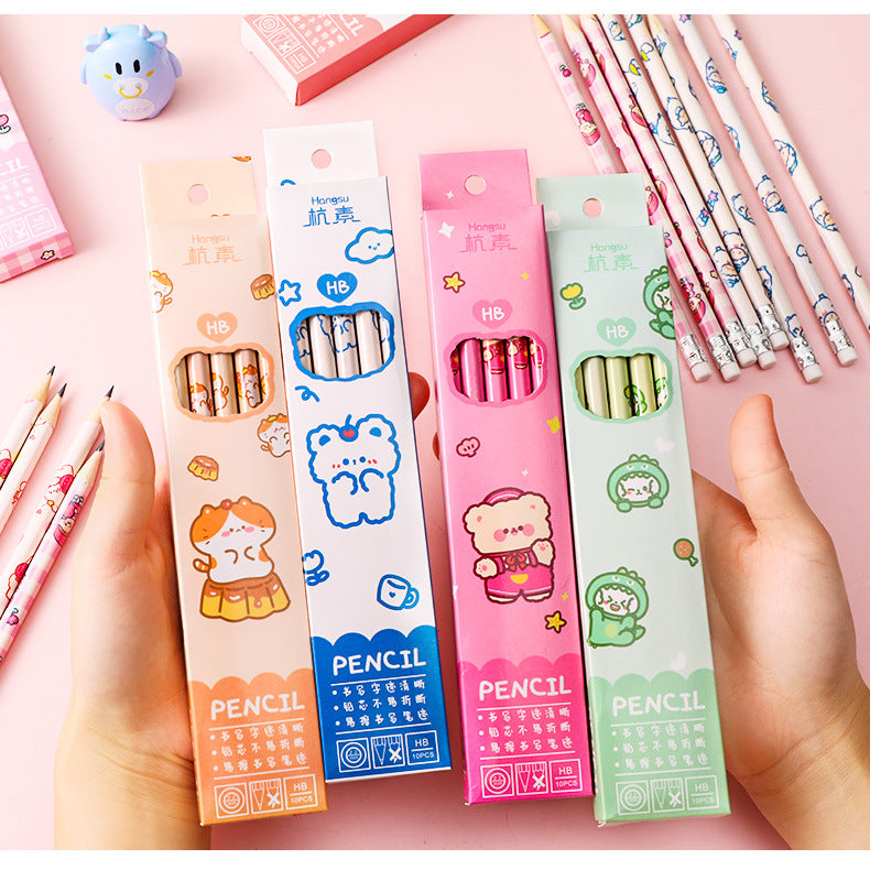 cartoon bear printed pencil pack image