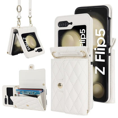 Stylish Protective Wallet Case for Samsung Z Flip Series - Multi-Color Crossbody Design