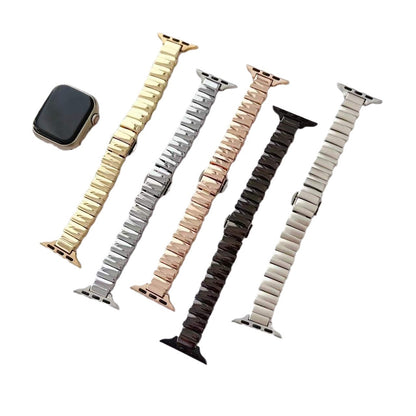 Stylish Irregular Metal Square Apple Watch Bands - Compatible with All Models