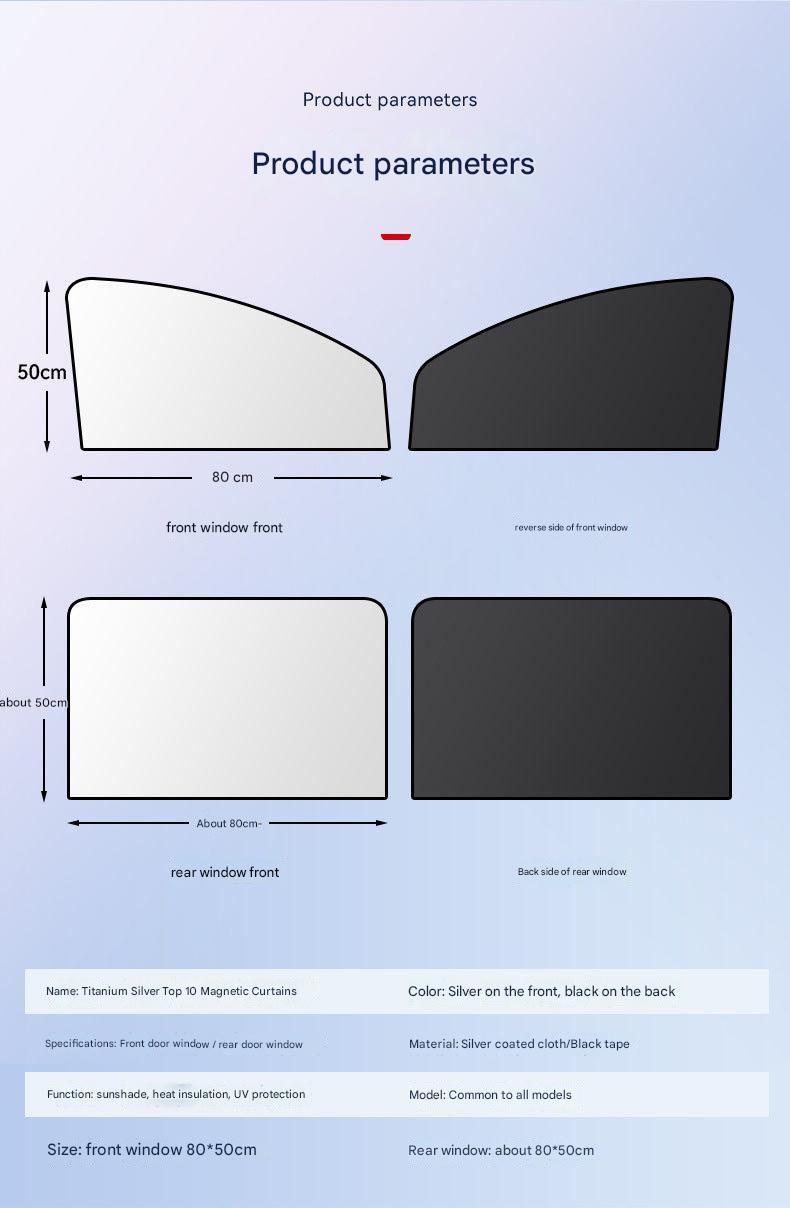 universal sun blocking curtain for car rear window