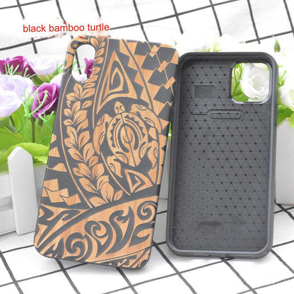 Premium Floral Wood Phone Case for iPhone & Samsung - Stylish Protection with Custom Options