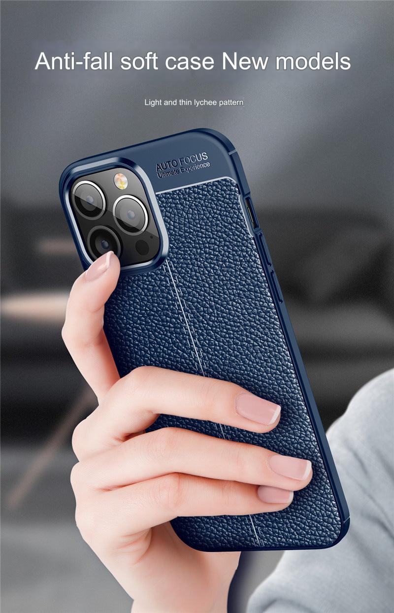 Premium TPU Leather Texture Phone Case for iPhone 15 & Samsung S24 Series - Shockproof and Slim Fit