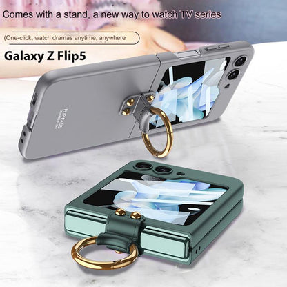 Ultra Slim Samsung Galaxy Z Flip 5 Full-Cover Case with Ring Stand - Stylish and Shockproof