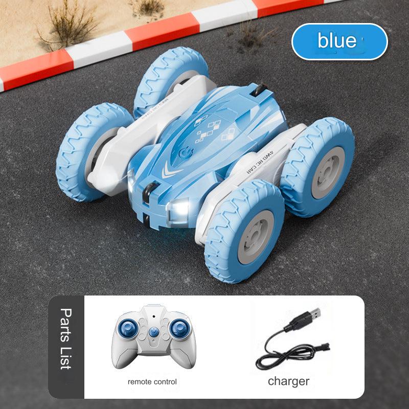 Stunt Remote Control Car - Dual-Sided Flipping RC Vehicle with Colorful LED Lights for Kids