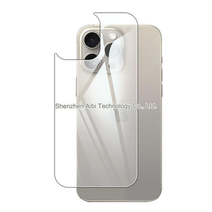 iPhone 15 Tempered Glass Back Film - HD Clear, Fingerprint Resistant, Non-Full Screen Protection for iPhone 15 Series