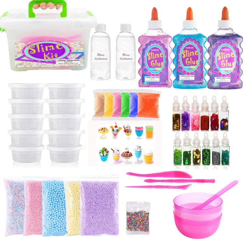 Rainbow Slime Kit - 12 Colors DIY Crystal Clay Set for Kids - Creative Fun & Educational Play