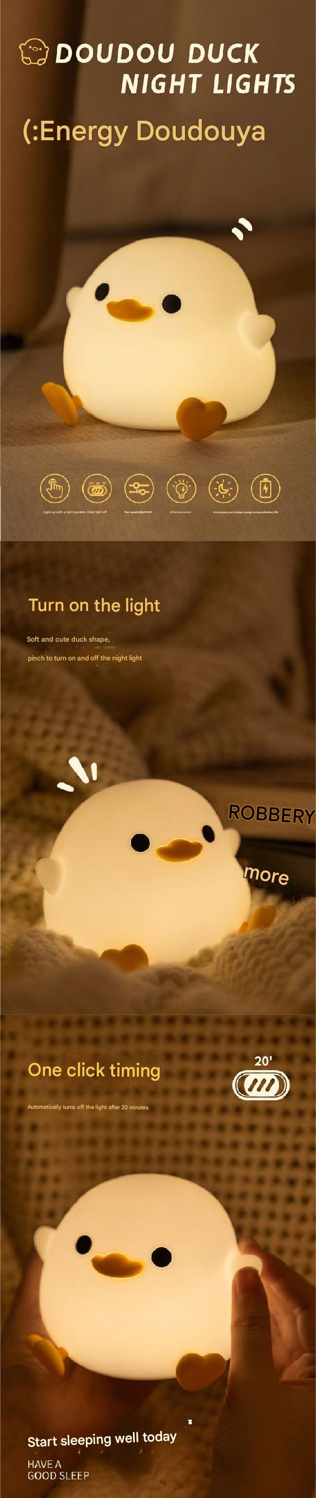 Decorative rechargeable duck night light