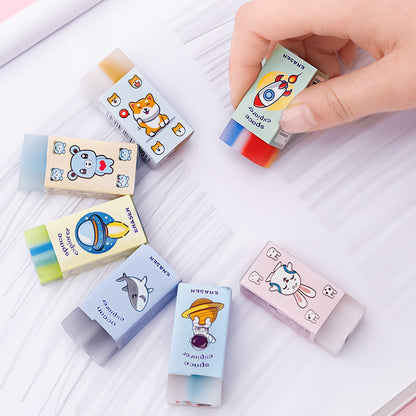 cute layered design children's eraser top view