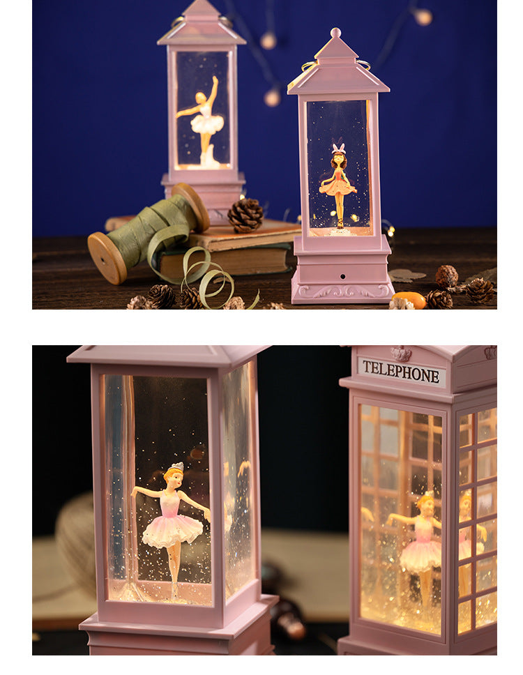 Rotating snow globe with playful ballet design image 9