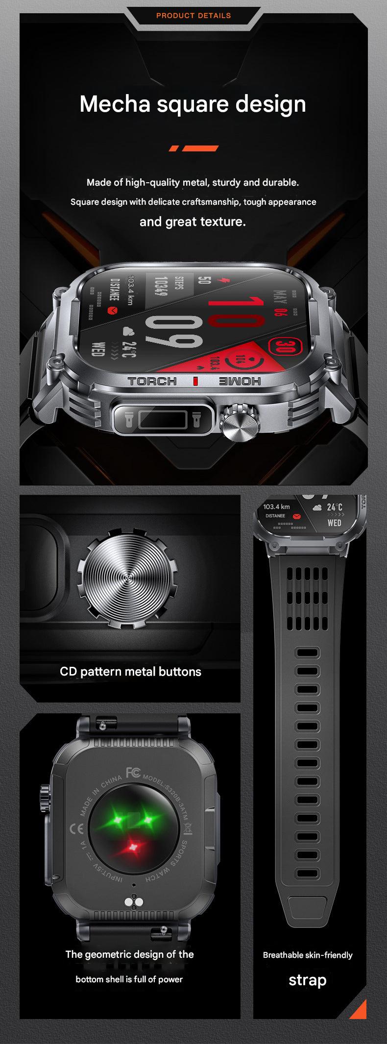 Silicone strap smart watch