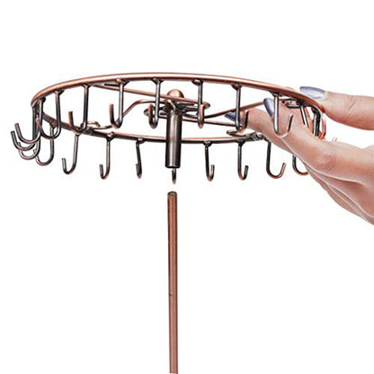 metal necklace display rack side angle