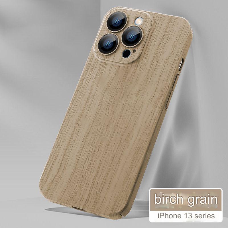 Wood Grain Magnetic iPhone Case for iPhone 15, 14, 13 & 12 - Shockproof, Anti-Fingerprint Protection