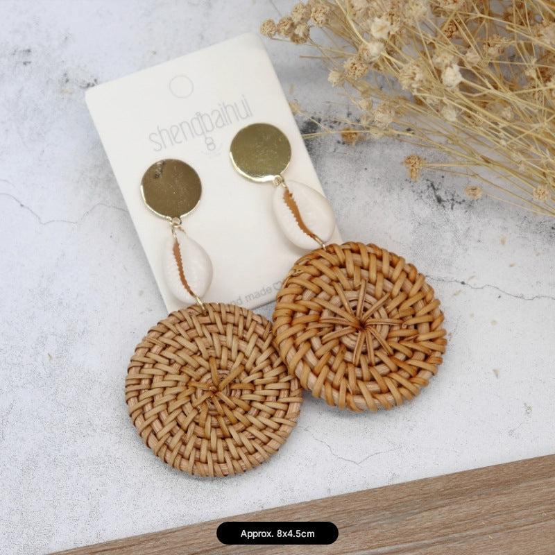 Eco-friendly Rattan Earrings Image 6