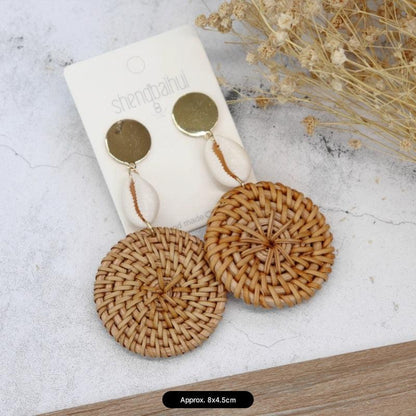 Eco-friendly Rattan Earrings Image 6