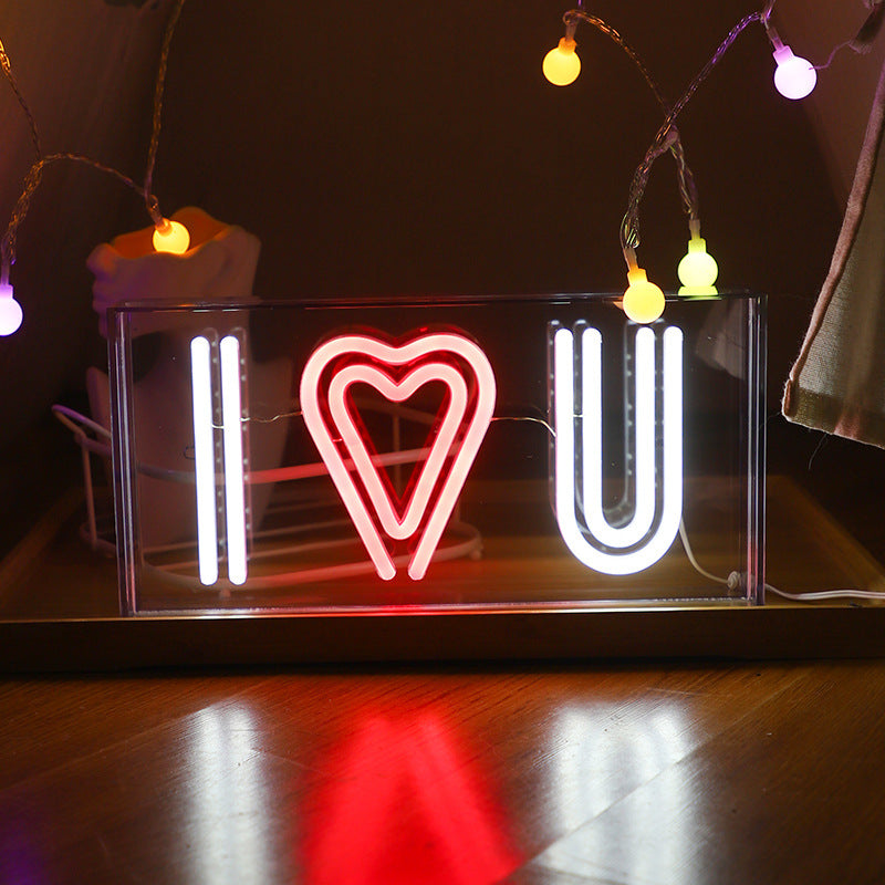 Neon Bliss LED Love wall hanging light