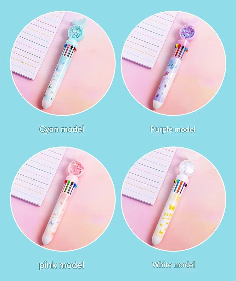 Retractable multicolor pen first color variation image