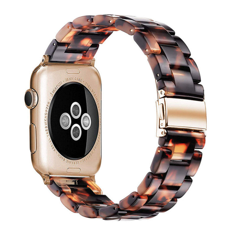 Stylish Natural Resin Apple Watch Band - Compatible with Series 1-9 & Ultra Models